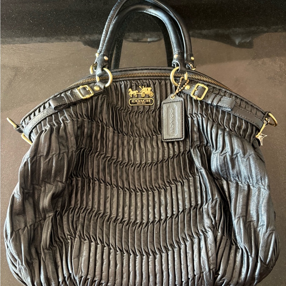 Coach Madison Gathered Leather Sophia Satchel